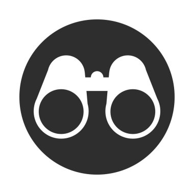 binoküler gözlem bak ekipman bloğu ve düz simge