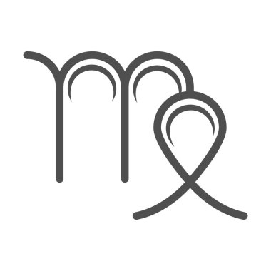 Burç işareti başak astroloji takvimi mistik çizgi biçimi simgesi