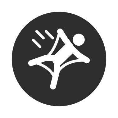 Ekstrem spor wingsuit aktif yaşam tarzı bloğu ve düz simge