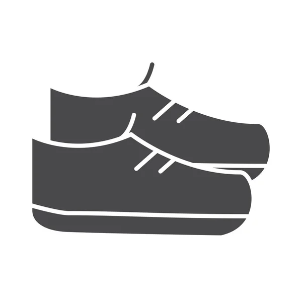 Chaussures de sport accessoire équipement silhouette icône conception — Image vectorielle