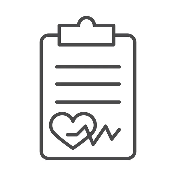 Clipboard report healthy heartbeat line icon design — Stock Vector