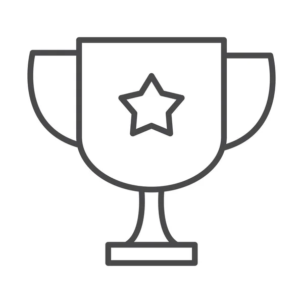 Trophy prize winner award line icon design — Stock Vector