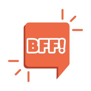 argo baloncukları, beyaz arkaplan üzerindeki kısaltma bff, düz simge tasarımı