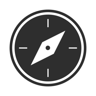 pusula seyahat konumu siluet simge tasarımı