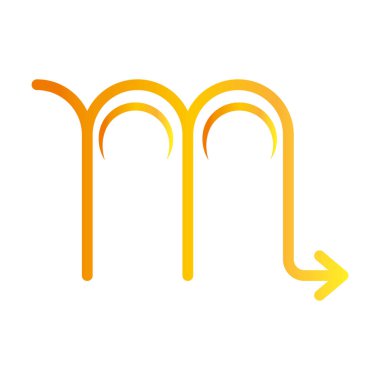 Burç işareti akrep astroloji takvimi mistik gradyan stili simgesi