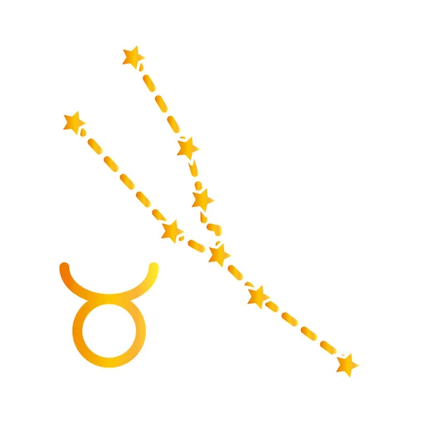 Icona di stile gradiente astrologico costellazione zodiacale taurus — Vettoriale Stock