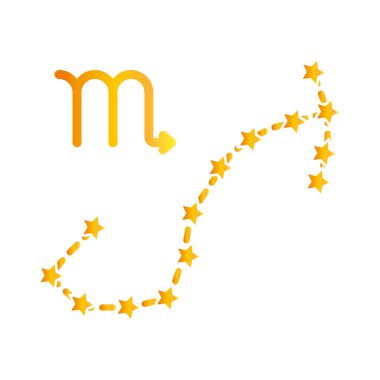 Burç Akrep takımyıldızı astrolojik gradyan stili simgesi