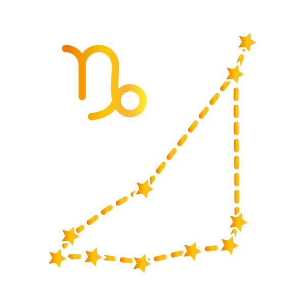 Zodiákus capricorn csillagkép asztrológiai gradiens stílusú ikon — Stock Vector
