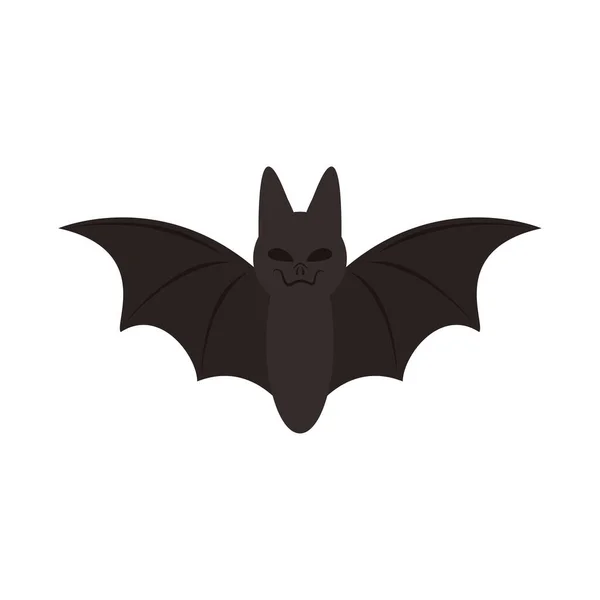 快乐的hallobetween, little bat trick or treat party celebration flat icon — 图库矢量图片