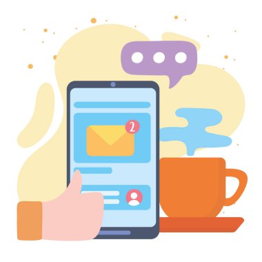 SMS sosyal ağ iletişimi ve teknolojileri gibi akıllı telefon el