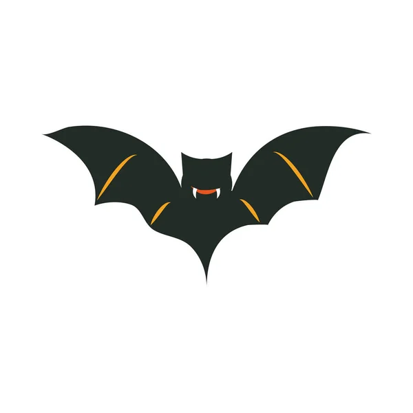 Feliz halloween, pequeno truque de morcego ou festa deleite design ícone plana —  Vetores de Stock