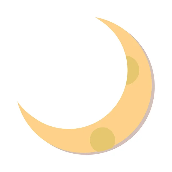 Nacht halb Mond Himmel flache Ikone Design — Stockvektor