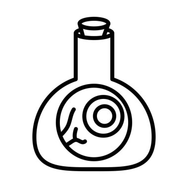 Cadılar Bayramı 'nız kutlu olsun. Ürkütücü göz şakası ya da parti ikonu ikonu olan iksir şişesi.