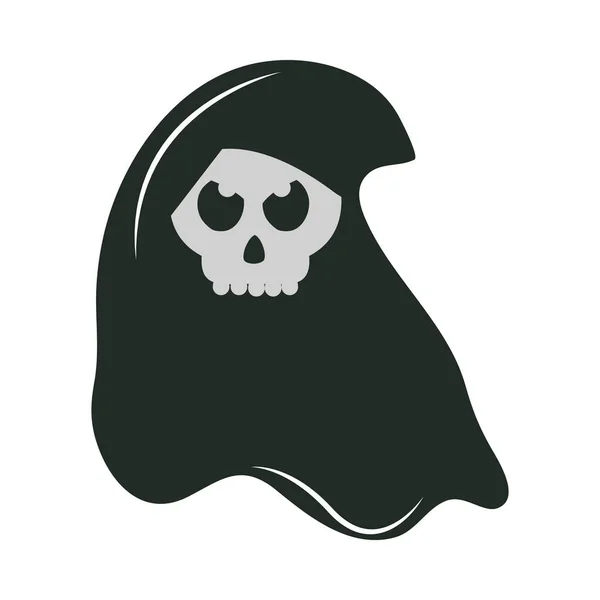 Happy halloween, death skill trick or treat party celebration flat icon design — стоковый вектор