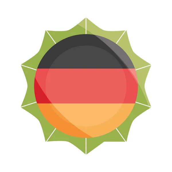 Октоберфест пивной фестиваль, германский флаг эмблема празднование традиционного дизайна — стоковый вектор