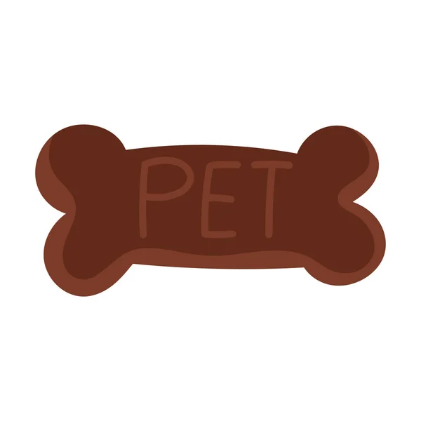 Pet shop biscoito osso alimento cartoon isolado fundo branco design —  Vetores de Stock