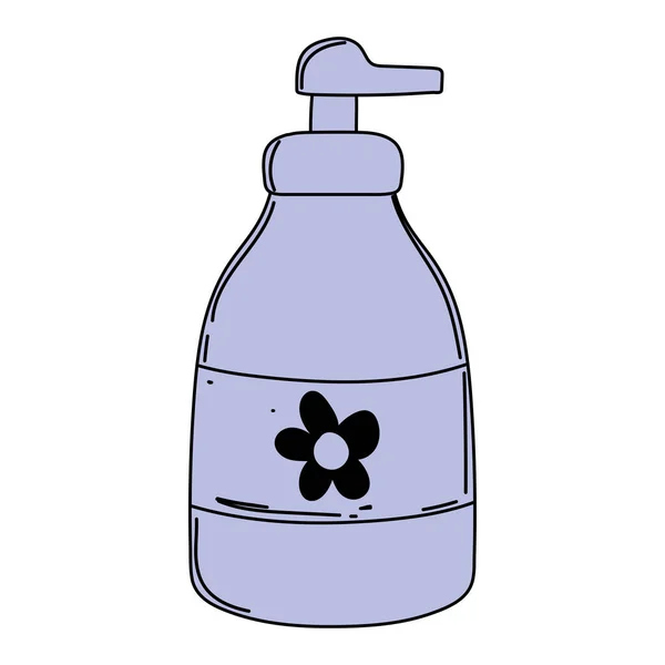 Smink kozmetikai adagoló krém palack elszigetelt fehér háttér — Stock Vector
