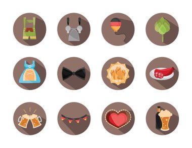 Ekim Festivali bira festivali, Alman geleneksel blok simgeleri seti