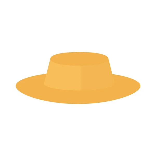 草帽配件服装卡通扁平图标风格 — 图库矢量图片