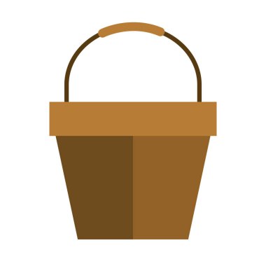 kova tarım ekipmanları çiftlik karikatür düz ikon tarzı