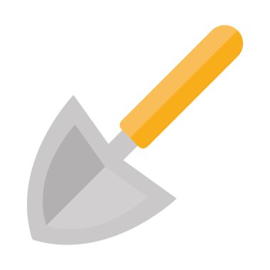 Trowel tarım ekipmanları çiftlik karikatürü düz ikon tarzı