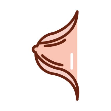 İnsan vücudu göğüs bölümü anatomi organ sağlığı hattı ve ikonu doldur