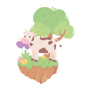 şirin at aslanı ve tavşan çayırı çizgi film hayvanları doğal bir manzarada