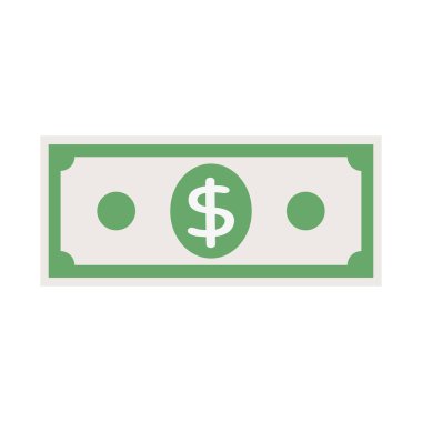para banknotu nakit izole edilmiş simge beyaz arkaplan