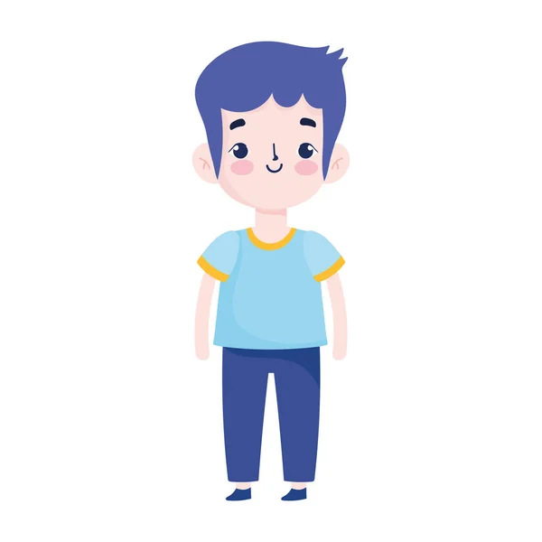 Student Junge Cartoon-Figur isoliert Design — Stockvektor