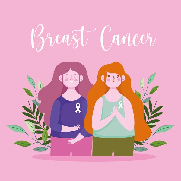 Месяц информированности женщин о раке груди — стоковый вектор