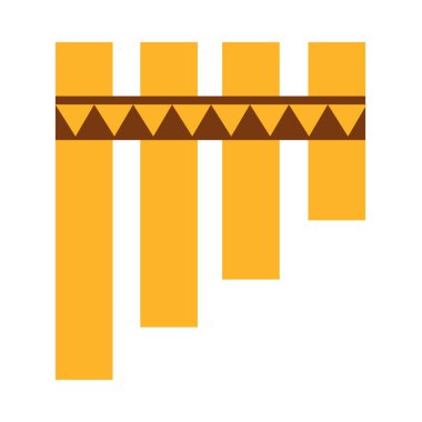 Meksika flüt enstrümanı müzik festivali ulusal düz ikon