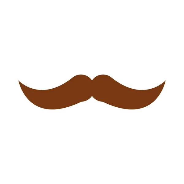 Hipster mustache fashion flat icon — Stock Vector