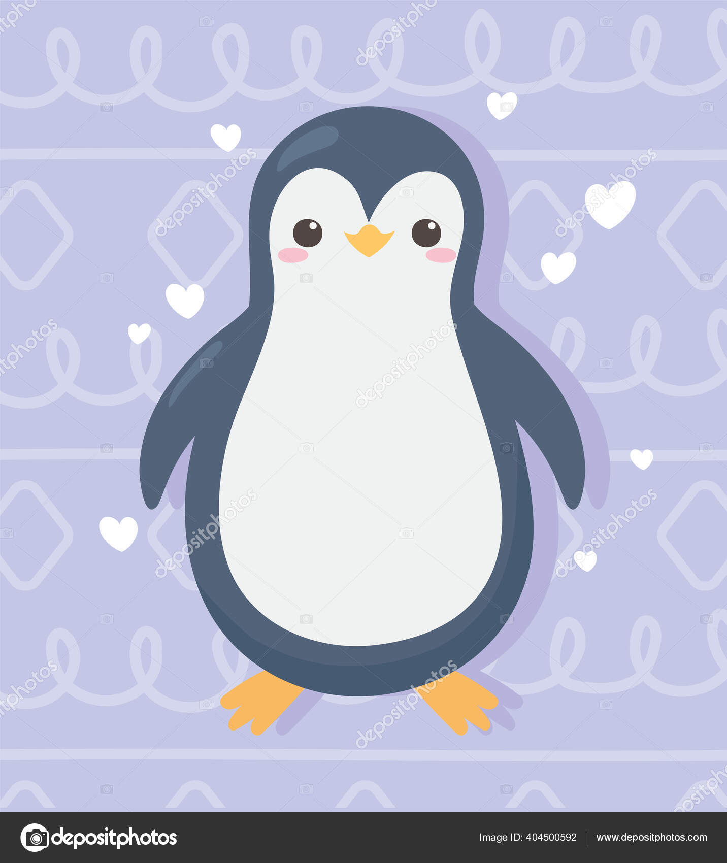 Cute little penguin cartoon hearts love adorable Stock Vector Image by ©stockgiu #404500592 Cute little penguin cartoon hearts love adorable Stock Vector Image by ©stockgiu #404500592