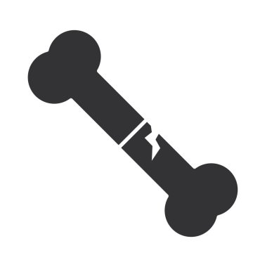 İnsan kemiği kırılmış dünya maluliyet günü, siluet simgesi tasarımı