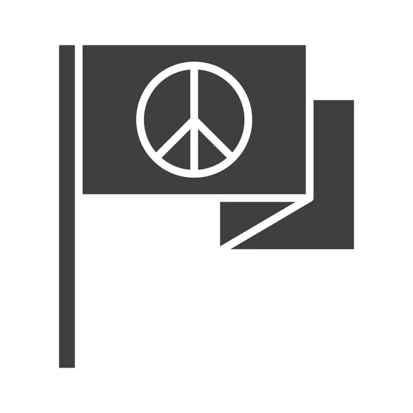 旗の平和のシンボル人権の日シルエットのアイコンデザイン — ストックベクタ