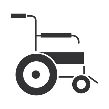 Tıbbi tekerlekli sandalye ekipmanları, dünya maluliyet günü, siluet simgesi tasarımı