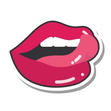 Sanat dudakları, seksi dudaklar, çizgi ve dolgu simgesi