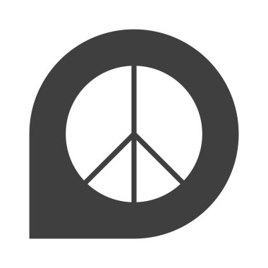 GPS yön bulucu hedefi, insan hakları günü, siluet simgesi tasarımı