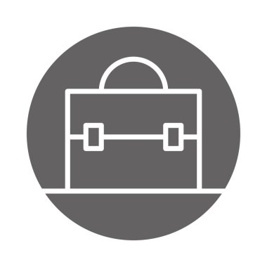 iş evrak çantası blok ve satır simgesi