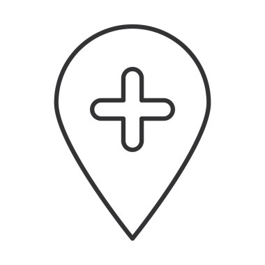 tıbbi işaretçi konumu, dünya engelli günü, doğrusal simge tasarımı