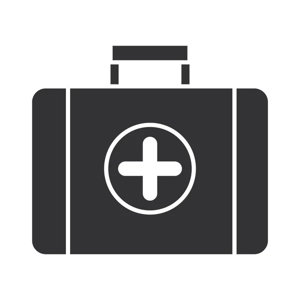 急救箱急救医疗设备,轮廓图标设计 — 图库矢量图片