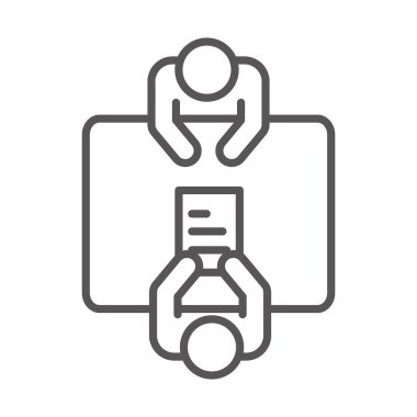 İnsanlar çalışma, birlikte çalışma ofis çalışma alanı, satır simgesi tasarımı paylaşıyor