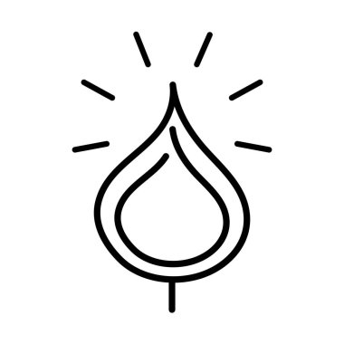 alev alev yanan ışık parlayan çizgi biçimi ikon vektörü