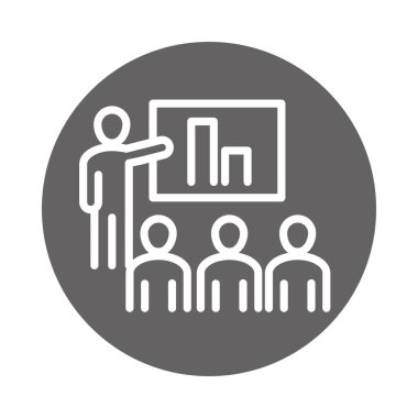 şirket sunum raporu, iş ortaklığı çalışma alanı, blok ve satır simgesi