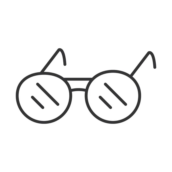 Gafas de sol accesorio moda, diseño de icono lineal — Vector de stock
