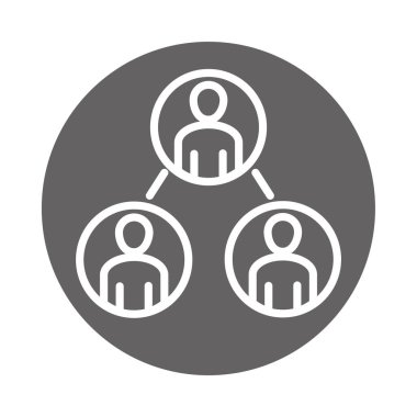 insanlar ortaklık ofisi, iş ortaklığı çalışma alanı, blok ve satır simgesi