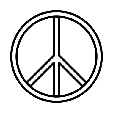 Barış umudu amblemi, insan hakları günü, çizgi ikonu tasarımı