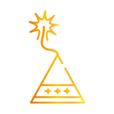 havai fişek şekilli piramit kaldırma şenlik gradyan biçim ikonu vektörü