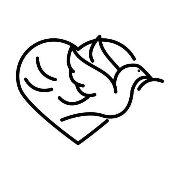 Baixe Pombo Branco em Design em Forma de Coração PNG - Creative