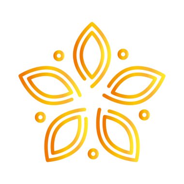 Çiçek süslemesi doğrusal gradyan biçim vektörü